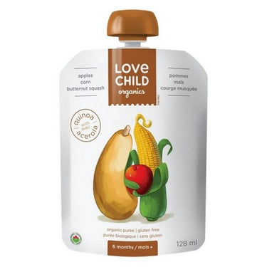 Apples Corn And Butternut Squash 128 Ml (Case Of 12) by Love Child Organics