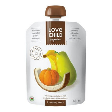 Pears Pumpkin Banana And Coconut 128 Ml (Case Of 12) by Love Child Organics