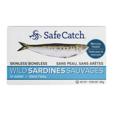 Wild Sardines In Water Skinless And Boneless 125 Grams (Case Of 12) by Safecatch