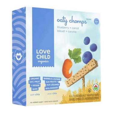 Blueberry And Carrot Oaty Chomps 23 Grams X 6 (Case Of 8) by Love Child Organics