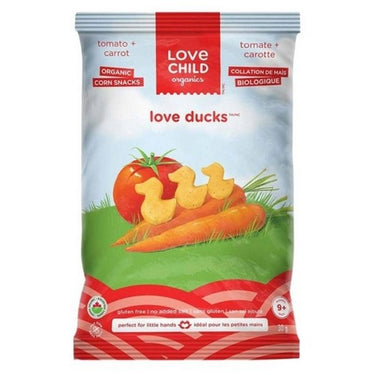 Ducks Organic Corn Snacks Tomato And Carrot 30 Grams (Case Of 8) by Love Child Organics