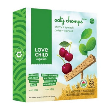 Cherry and Spinach Oaty Chomps 23 Grams X 6 (Case Of 8) by Love Child Organics