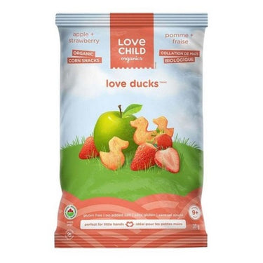 Ducks Snacks Apple And Strawberry 30 Grams (Case Of 8) by Love Child Organics