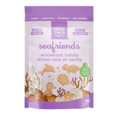 Sea Friends Arrowroot Vanilla Cookies 140 Gramms (Case Of 12) by Love Child Organics