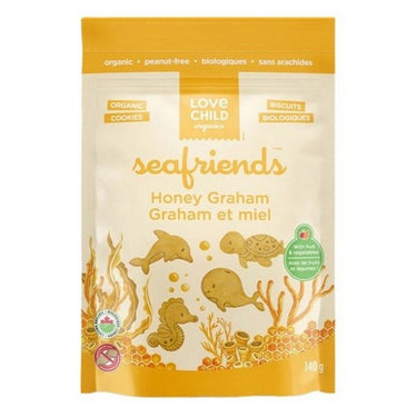 Sea Friends Honey Graham  Cookies 140 Gramms (Case Of 12) by Love Child Organics