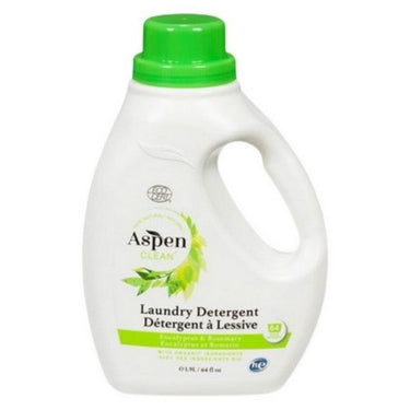 Organic Eucalyptus And Rosemary HE Laundry Detergent Natural 1.9 Liters (Case Of 3) by Aspen