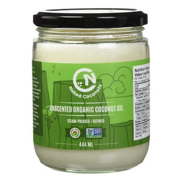 Organic Unscented Coconut Oil 444 Ml (Case Of 6) by Naked Coconuts