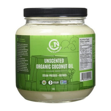 Organic Unscented Coconut Oil 1.6 Liters (Case Of 6) by Naked Coconuts