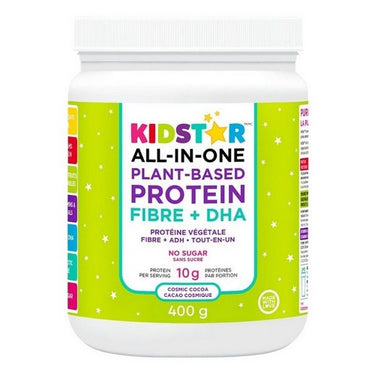 All In One Plant Based Protein Fibre Plus DHA Cosmic Cocoa 400 Grams by Kidstar Nutrients