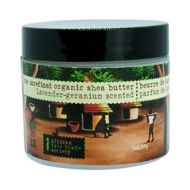 Organic Raw Unrefined Shea Butter Lavender Geranium 57 Grams by African Fair Trade Society