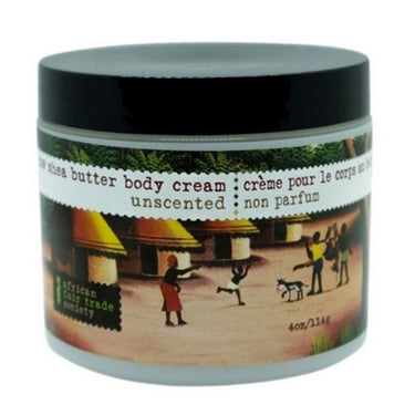 African Fair Trade Society, Raw Shea Butter Body Cream With Unscented, 114 Grams