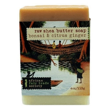 Raw Shea Butter Soap Bonsai And Citrus Ginger 113 Grams by African Fair Trade Society