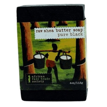 Raw African Black Soap Shea Butter 113 Grams by African Fair Trade Society