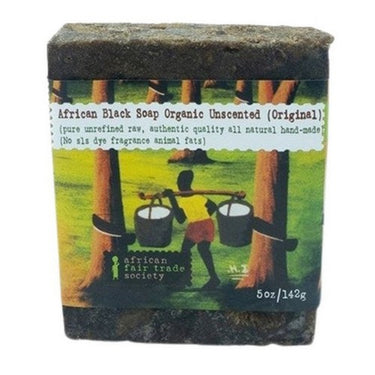 Organic African Black Soap Lavendert Geranium 142 Grams by African Fair Trade Society