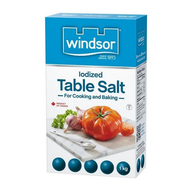 Windsor Salt, Iodized Salt, 1 Kg (Case Of 24)