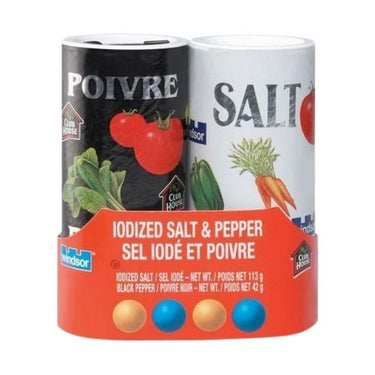 Iodized Salt And Black Pepper Club House 155 Grams (Case Of 12) by Windsor Salt