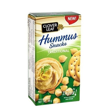 Traditional Hummus Snack With Crackers 90 Grams (Case Of 12) by Clover Leaf