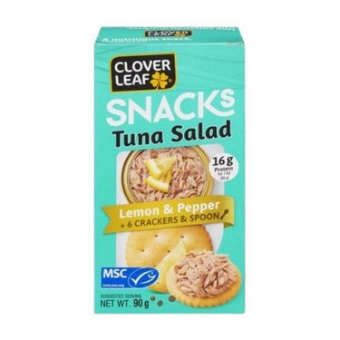 Tuna Snack With Crackers Lemon And Pepper 90 Grams (Case Of 12) by Clover Leaf