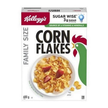 Family Size Cereal Corn Flakes 600 Grams (Case Of 10) by Kellogg's
