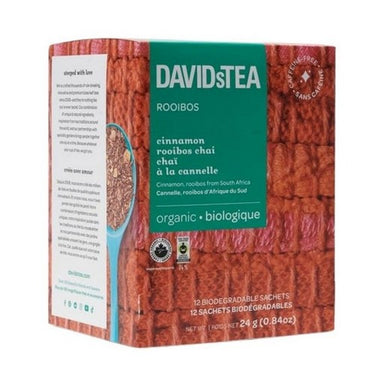 Organic Cinnamon and Roobios Tea Bags 0.84 Oz (Case Of 6) by Davids