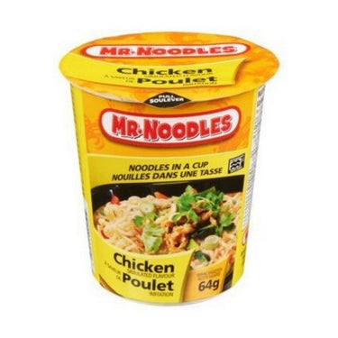Instant Noodles Cup Chicken Flavoured 64 Grams (Case Of 12) by Mr. Noodles