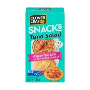 Spicy Thai Chili Tuna Snack With Crackers 90 Grams (Case Of 12) by Clover Leaf