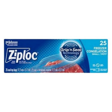 Small Seal Top Freezer Bags 25 Count (Case Of 12) by Ziploc