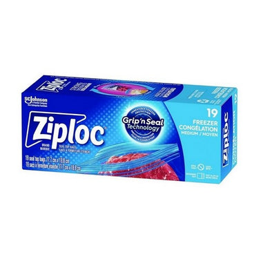 Medium Seal Top Freezer Bags 19 Count (Case Of 12) by Ziploc