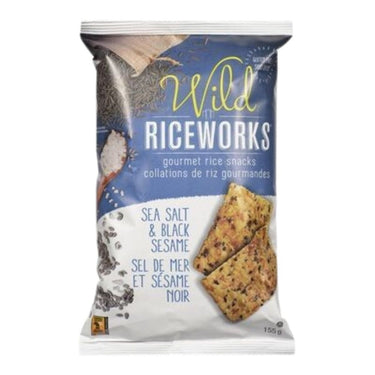 Riceworks, Wild Sea Salt and Black Sesame Flavoured Rice Snacks, 156 Grams