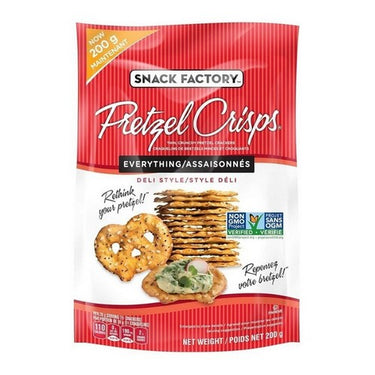 Everything Deli Style Crackers Pretzel Crisps 200 Grams (Case Of 12) by Snack Factory