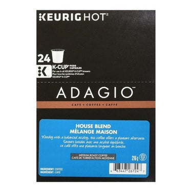 House Blend Medium Roast Coffee K-Cup 24 Bags (Case Of 24) by Adagio