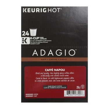 Caffe Napoli Dark Roast Coffee K-Cup 24 Bags (Case Of 24) by Adagio