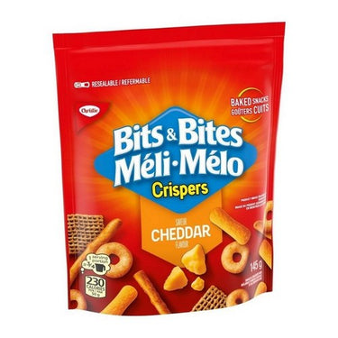 Cheddar Flavoured Snack Mix Bits Bites 145 Grams (Case Of 12) by Crispers