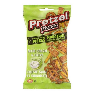 Seasoned Pretzel Pieces Sour Cream And Chive 56 Grams (Case Of 12) by Pretzel Pzazz