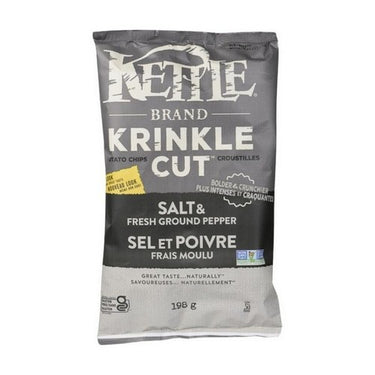 Salt And Fresh Ground Pepper Kettle Cooked Potato Chips 198 Grams (Case Of 12) by Kettle Brand