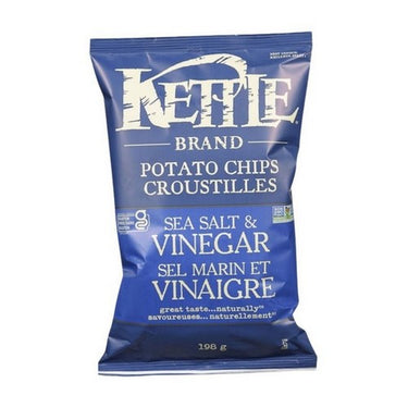 Sea Salt And Vinegar Kettle Cooked Potato Chips 198 Grams (Case Of 12) by Kettle Brand