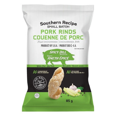 Small Batch Pork Rinds Spicy Dill 85 Grams (Case Of 15) by Southern Recipe