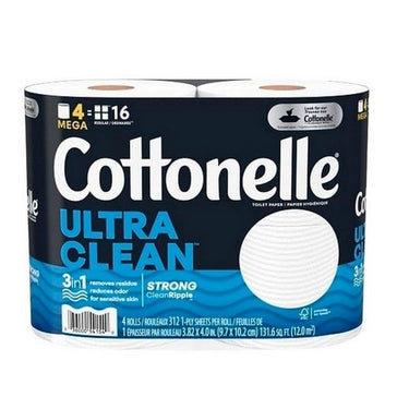 Ultra Cleancare Toilet Paper 4 Pack (Case Of 12) by Cottonelle