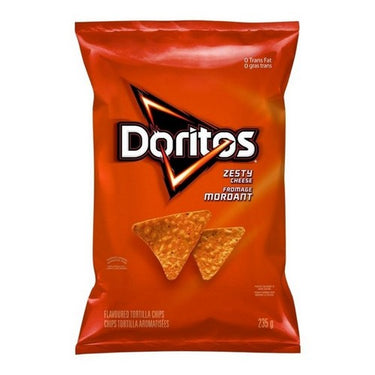 Zesty Cheese Flavoured Tortilla Chips 235 Grams (Case Of 8) by Doritos