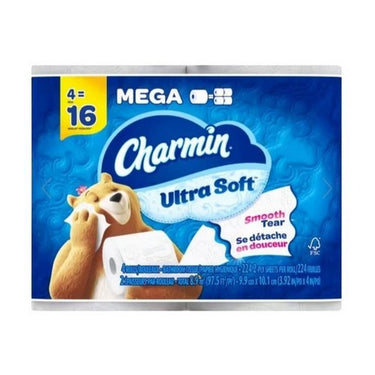 2 Ply Ultra Soft Toilet Paper 4 Rolls (Case Of 8) by Charmin