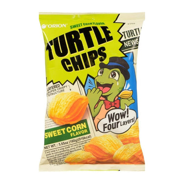 Turtle Chips Corn Soup Flavour 160 Grams (Case Of 10) by Orion