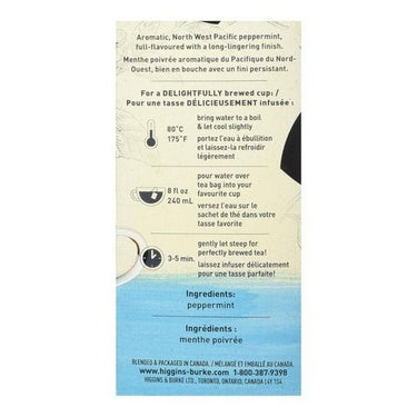 Herbal Tea Peppermint 20 Bags (Case Of 20) by Higgins & Burke
