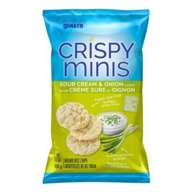 Sour Cream And Onion Flavoured Brown Rice Chips Crispy Minis 100 Grams (Case Of 12) by Quaker