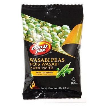 Wasabi Peas Natural Green 100 Grams (Case Of 12) by Dan-D-Pak