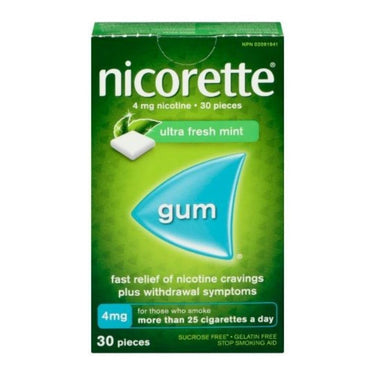 Nicotine Gum Ice Mint Flavour 30 Count by Nicorette