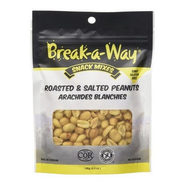 Snacks Roasted And Salted Peanuts 140 Grams (Case Of 12) by Break-A-Way
