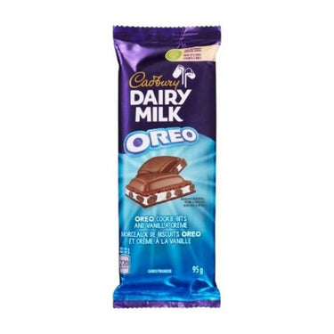 Dairy Milk Oreo Cookie Bits And Vanilla Creme Chocolate Bar 95 Grams (Case Of 12) by Cadbury