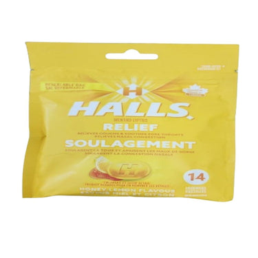 Relief Honey Lemon Flavor 14 Count (Case Of 12) by Halls