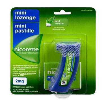 Nicotine Lozenge Mini Fresh Mint 22 Count (Case Of 6) by Nicorette