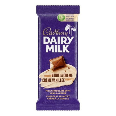 Dairy Milk Smooth Vanilla Cream Chocolate Bar 95 Grams (Case Of 21) by Cadbury